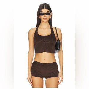NWT Frankie’s Bikinis Delilah Tank Top in Desert Suede Size XS